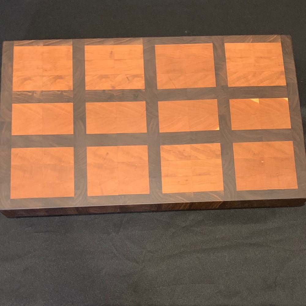 Large Black Walnut & Cherry Checkerboard Cutting Board